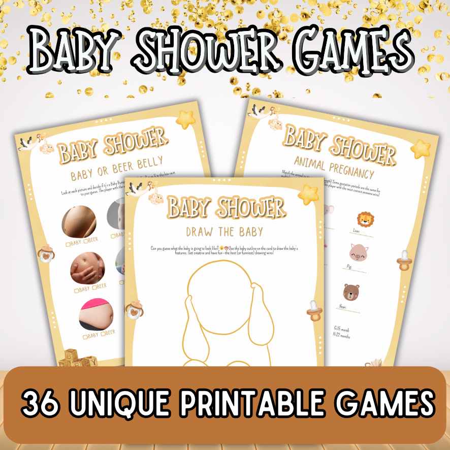 easy baby shower games printable