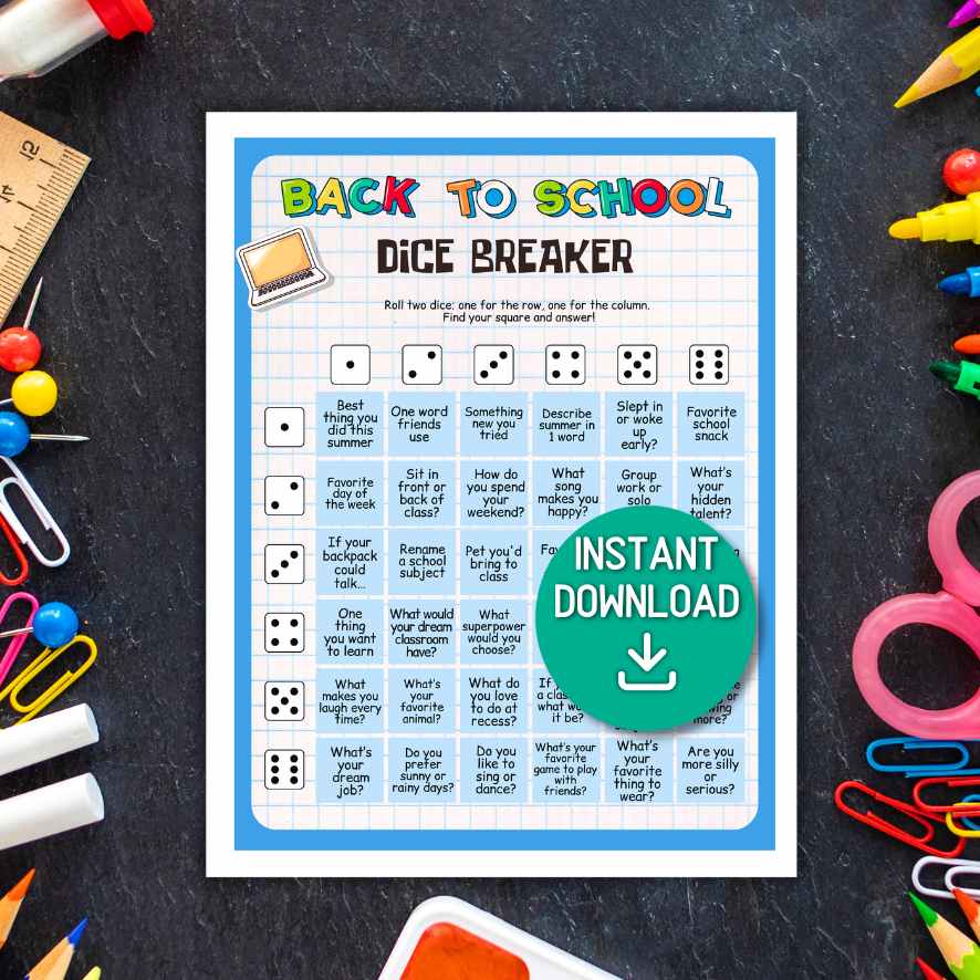 Back to School Printable Games