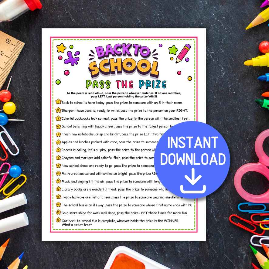 back to school activity