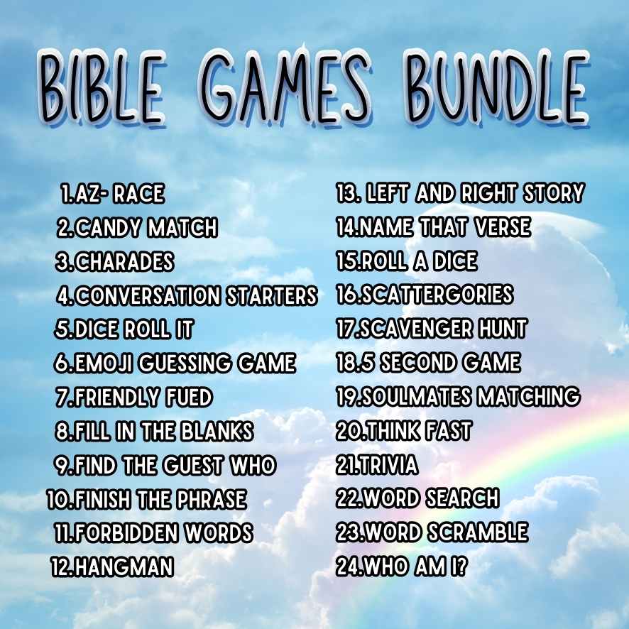 bible games for youth activities