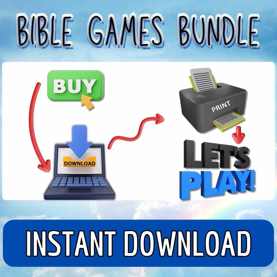 Scripture Game Printable Bible Games Bundle, 24 Christian Activities – The Game Room
