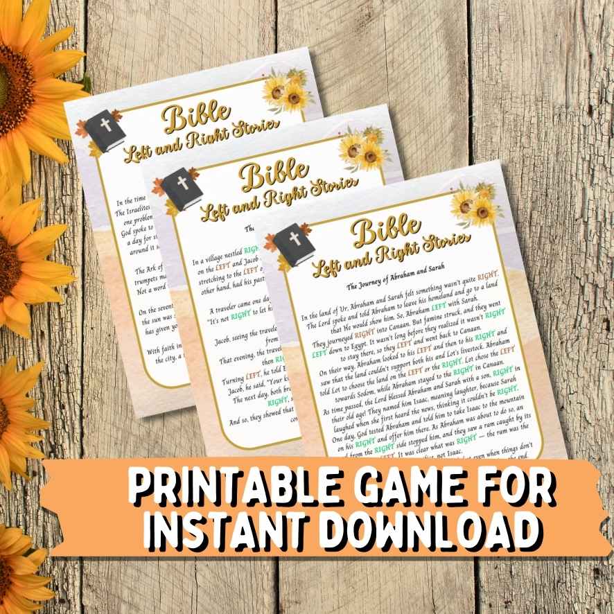 BIBLE LEFT RIGHT GAMES PRINTABLE – The Game Room