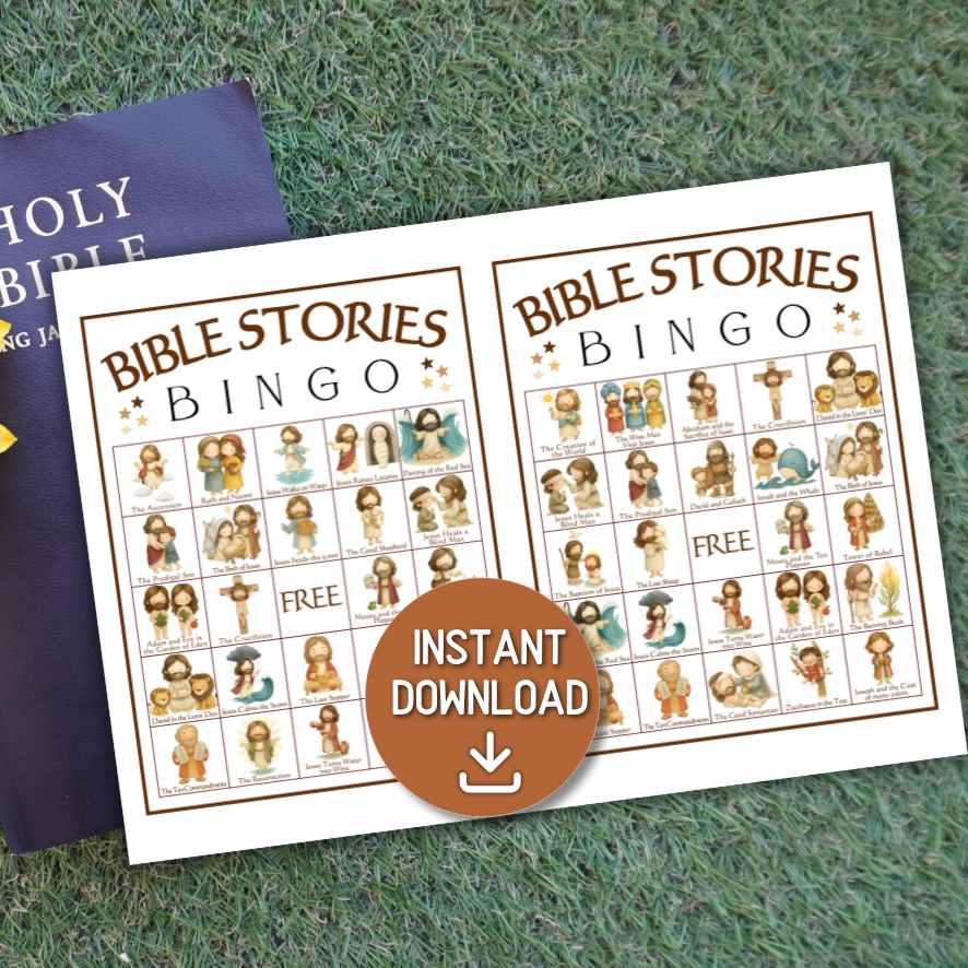 bible bingo stories cards printable