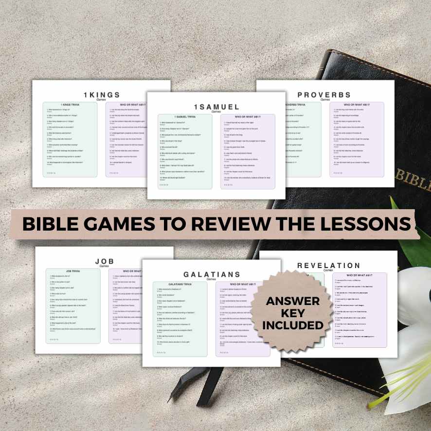 bible study printable supplies games