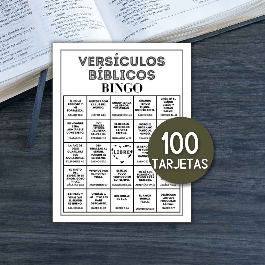 versículos bíblicos bingo imprimible