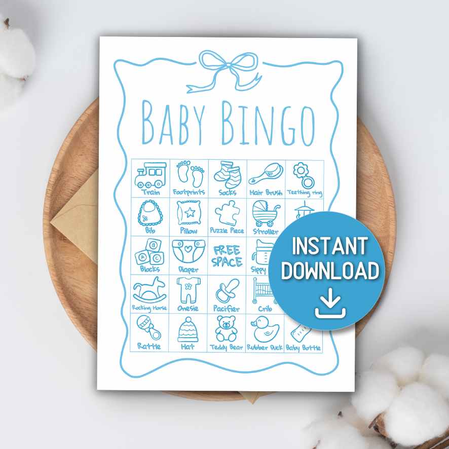 baby boy shower bingo