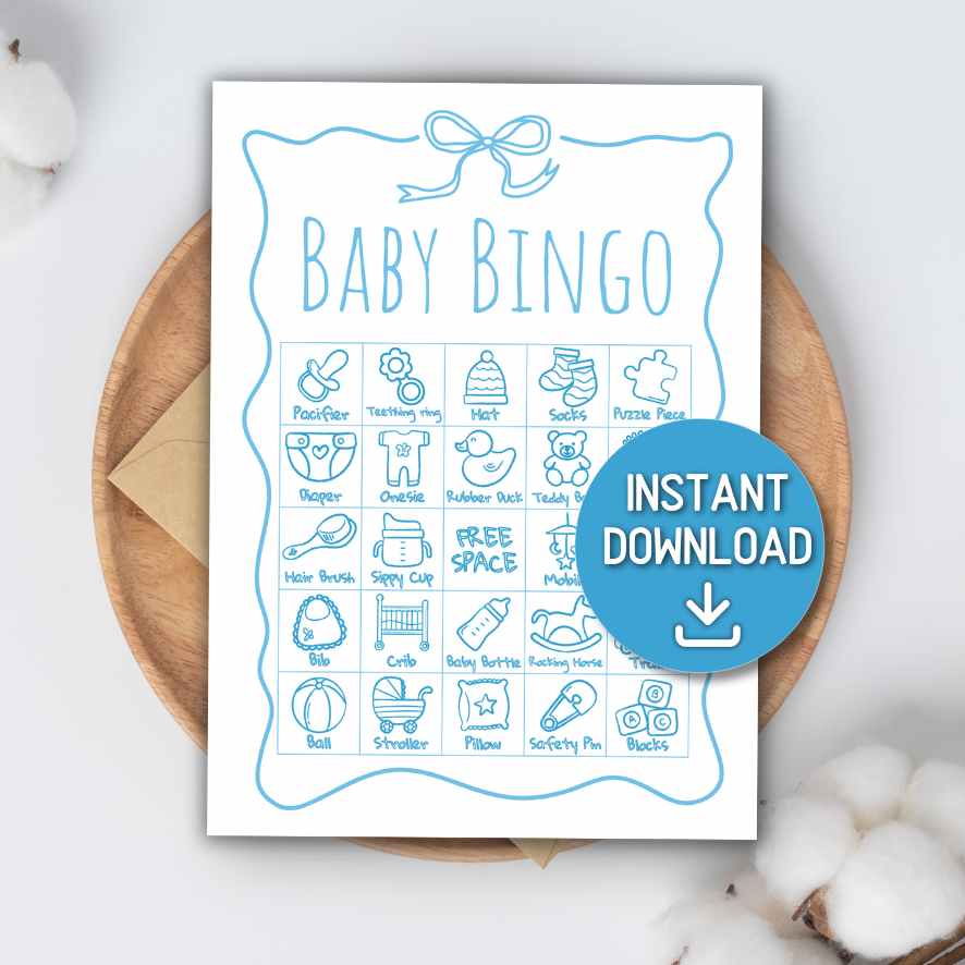 baby boy bingo shower game