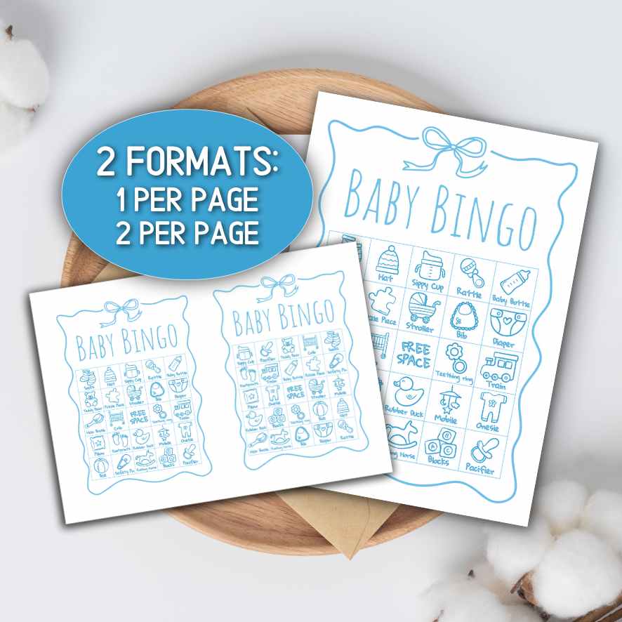 bingo for baby boy shower

