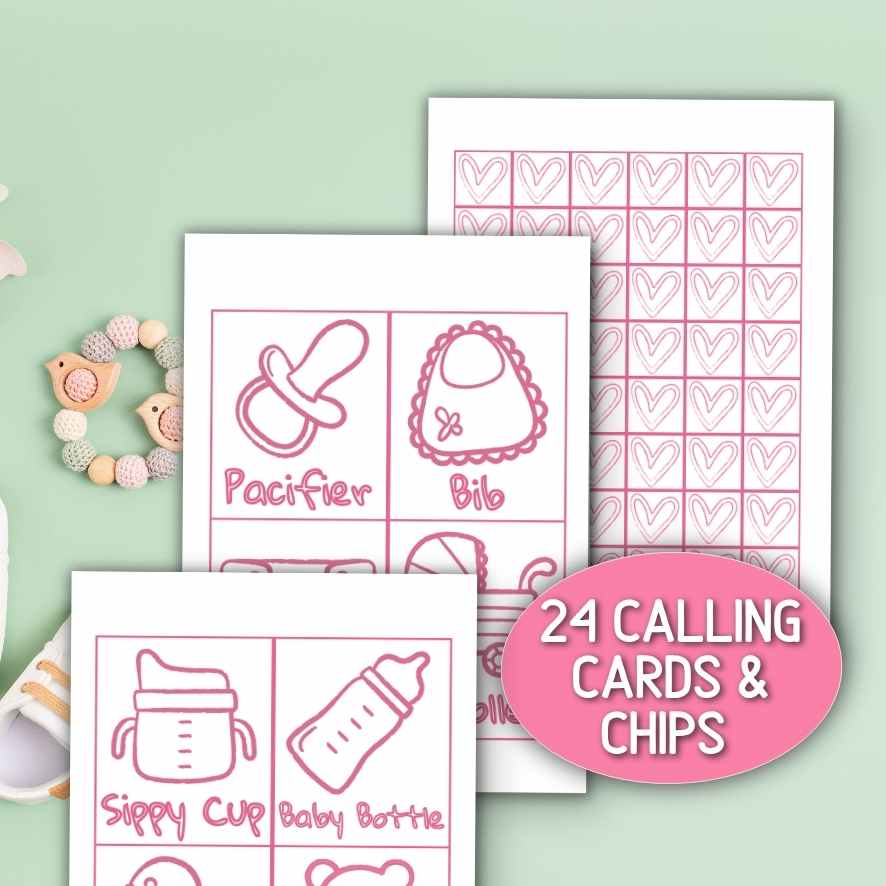 baby girl shower bingo

