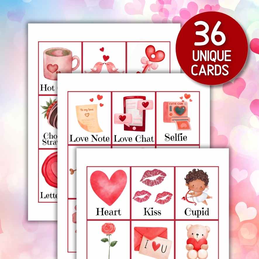 valentines day bingo cards

