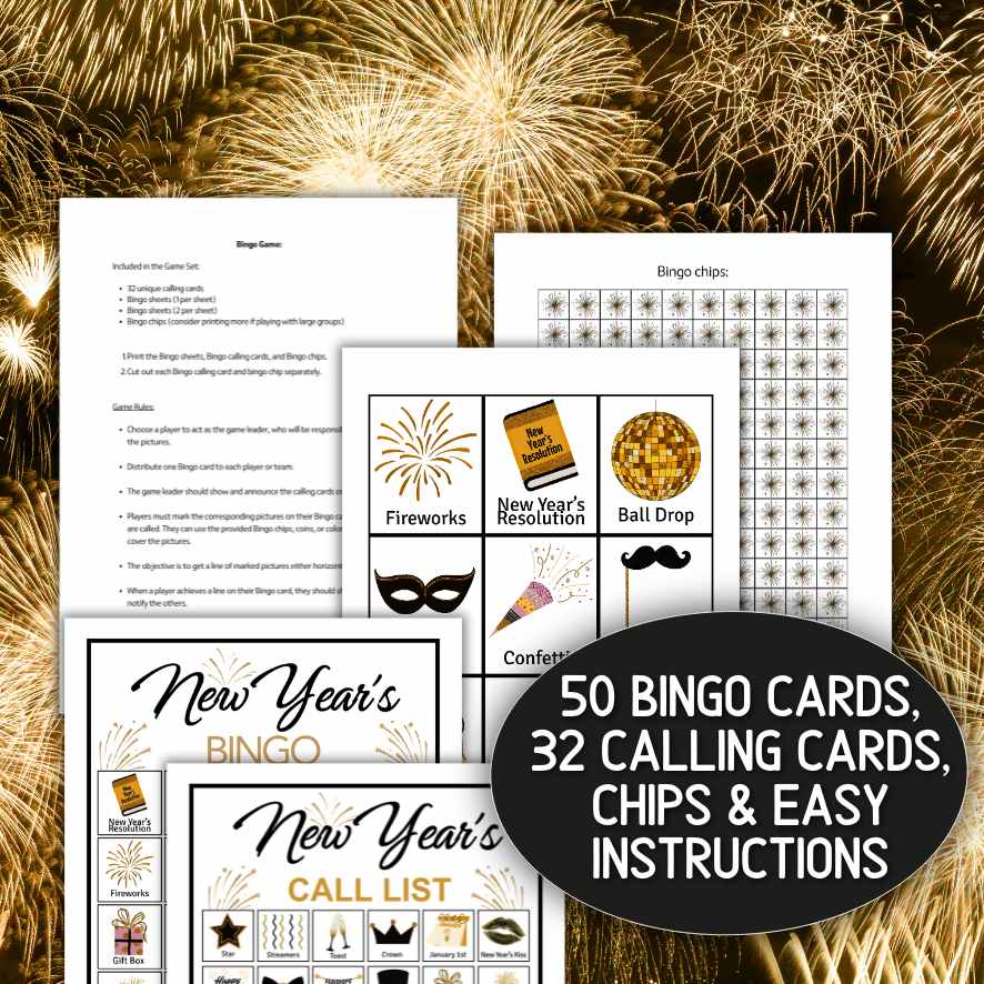 new years bingo for family and friends