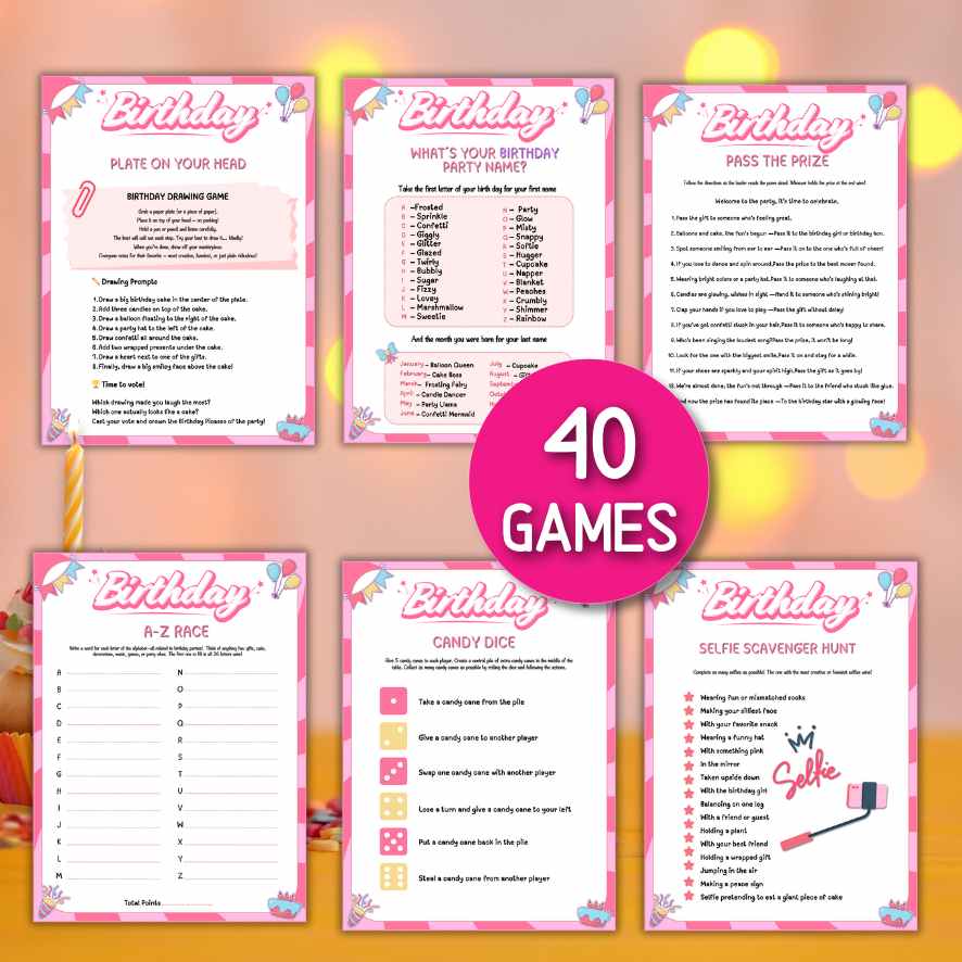 teen girl birthday games
