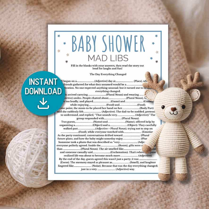 boy baby party game bundle