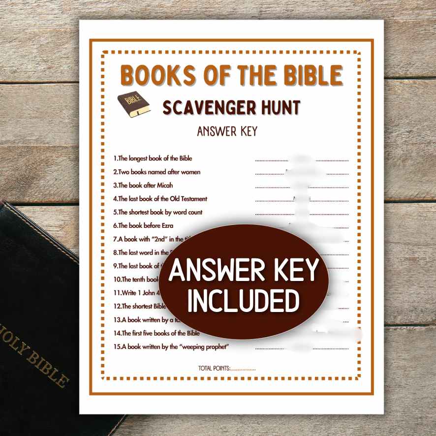 bible scavenger hunt with answers