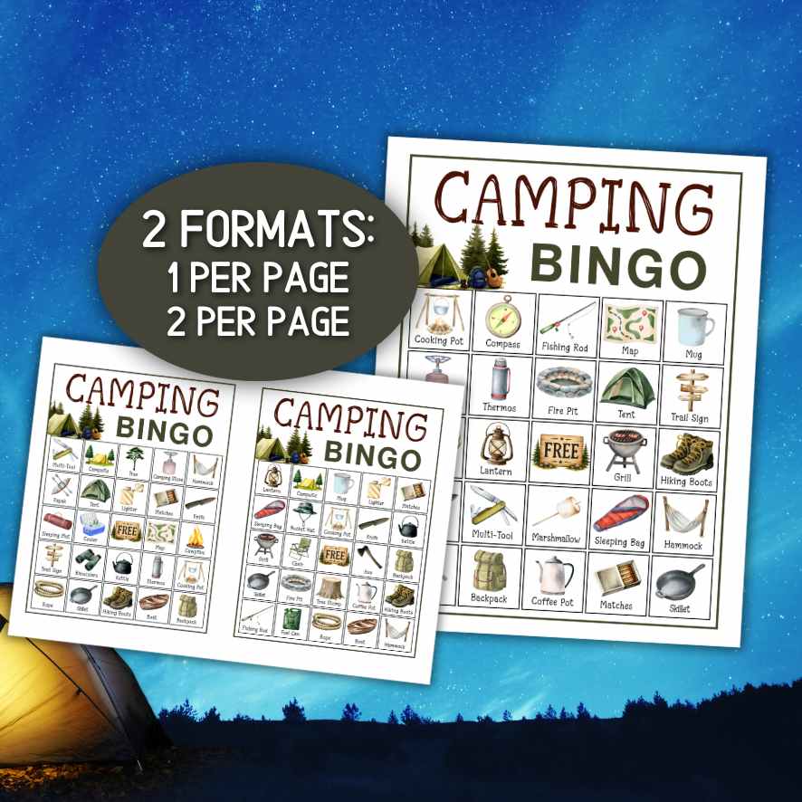 summer camp bingo game