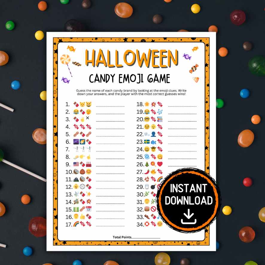 halloween emoji game printable