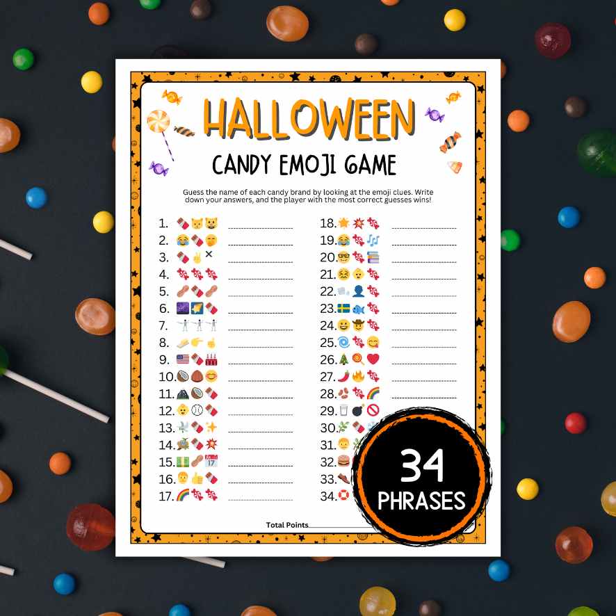 halloween candy emoji game