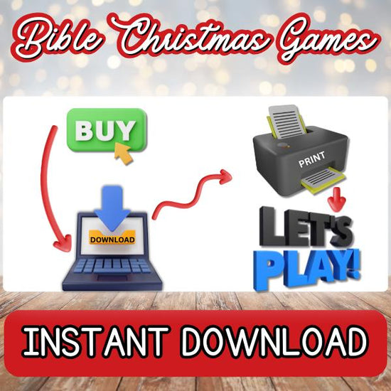 Bible Christmas Games 30 Printable Holiday Games for Families & Church ...