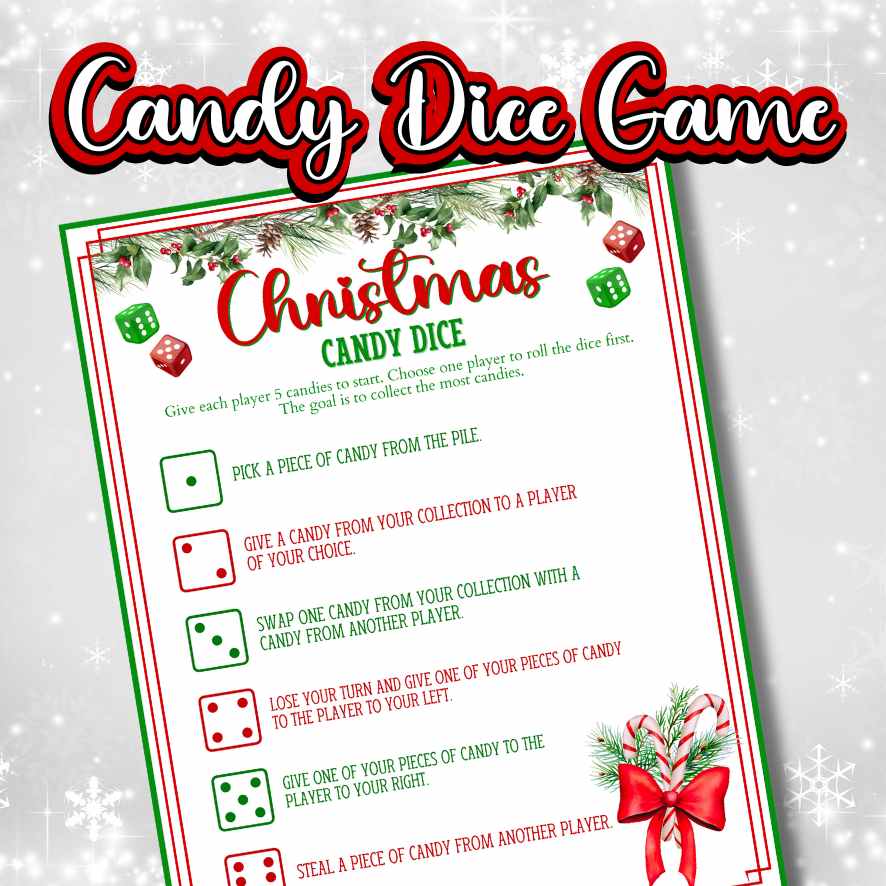 CHRISTMAS CANDY DICE GAME – The Game Room