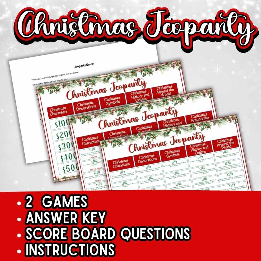 Christmas Jeopardy Game