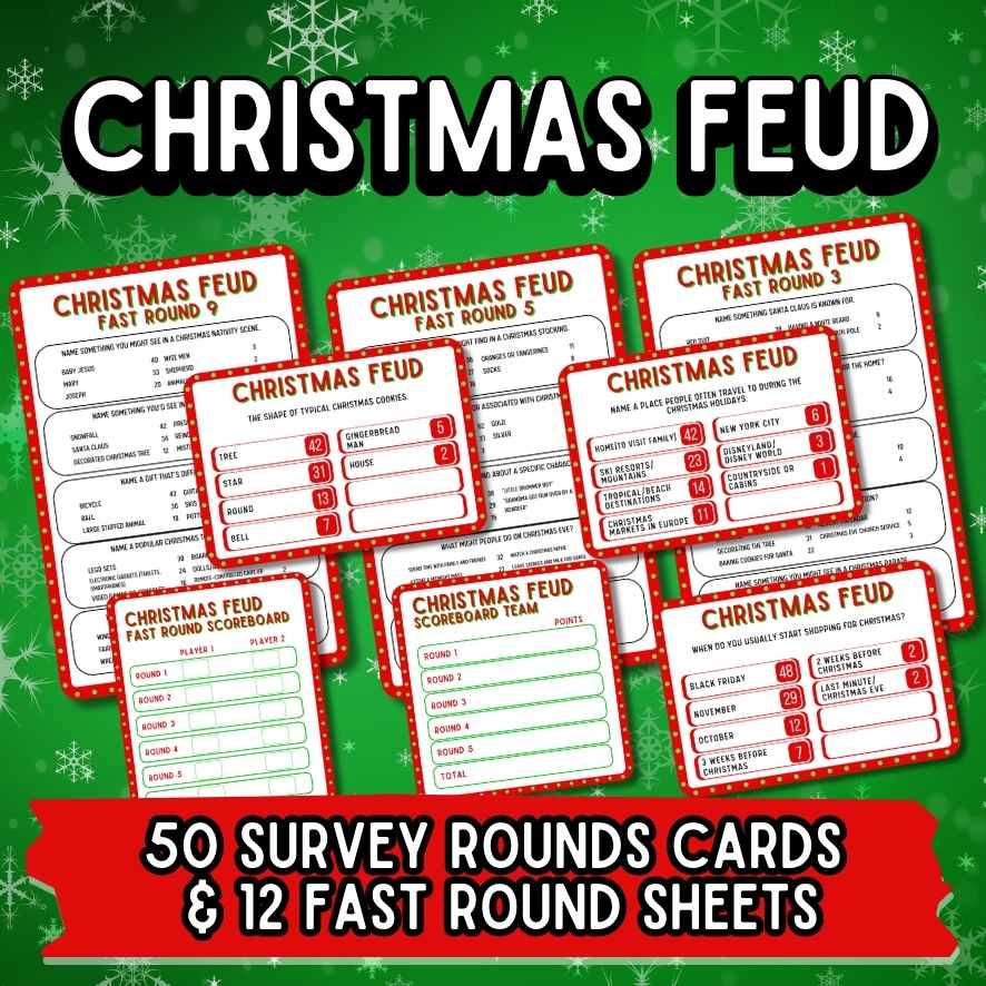 christmas-friendly-feud-game-the-game-room for Free Printable Christmas Icebreaker Games CHRISTMAS FRIENDLY FEUD GAME – The Game Room for Free Printable Christmas Icebreaker Games