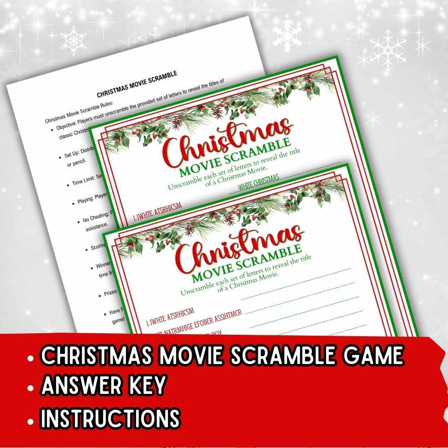 Holiday movie puzzles