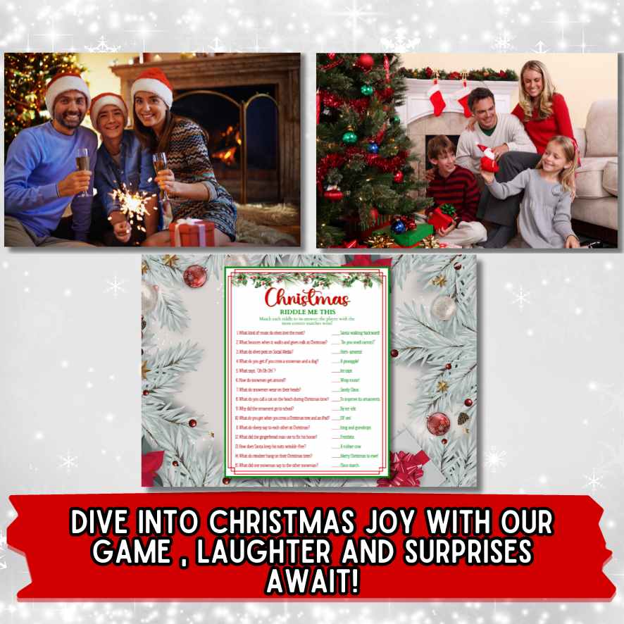 Christmas Riddle Invitations CHRISTMAS RIDDLE ME THIS PRINTABLE – The Game Room