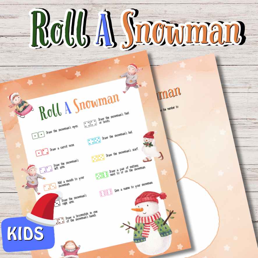 Roll a Snowman Printable