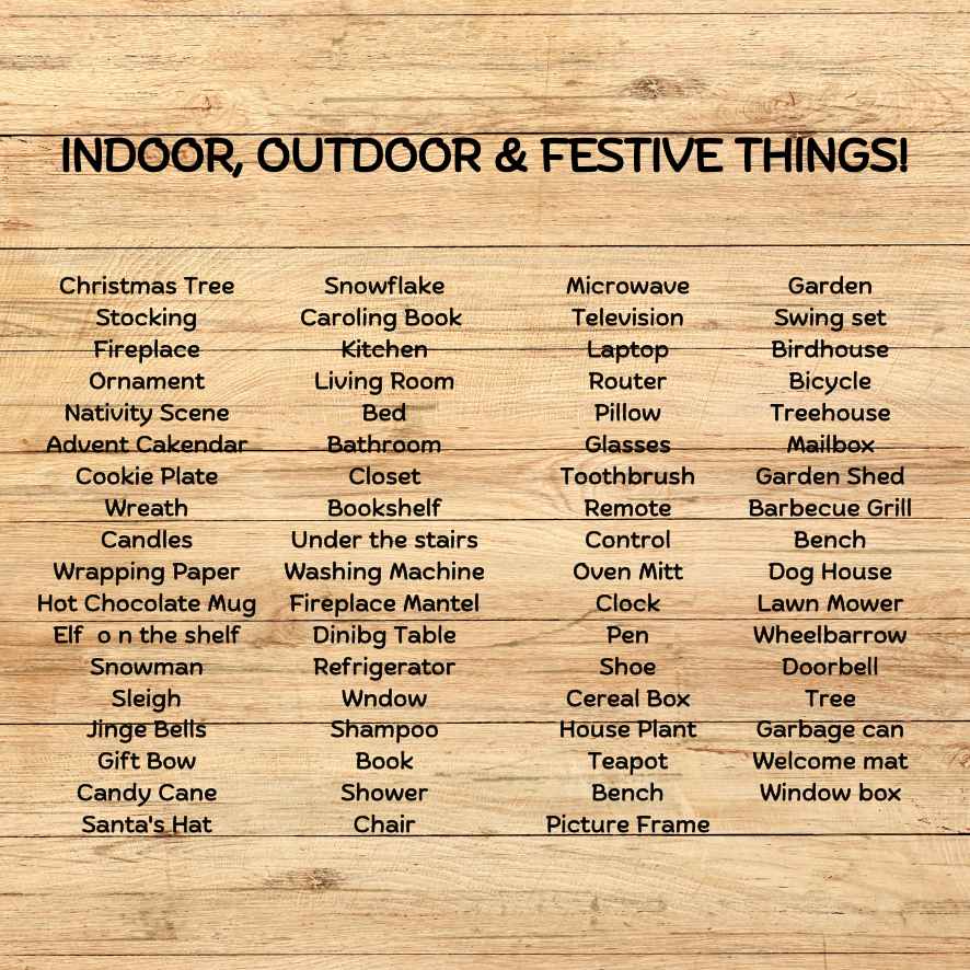 christmas scavenger hunt printable