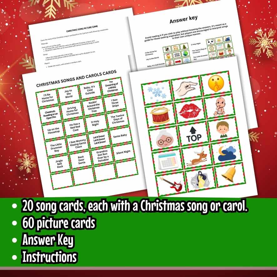 christmas-song-picture-game-fun-printable-holiday-party-activity-the-game-room for Christmas Song Picture Games Printable Free Christmas Song Picture Game | Fun Printable Holiday Party Activity – The Game Room for Christmas Song Picture Games Printable Free