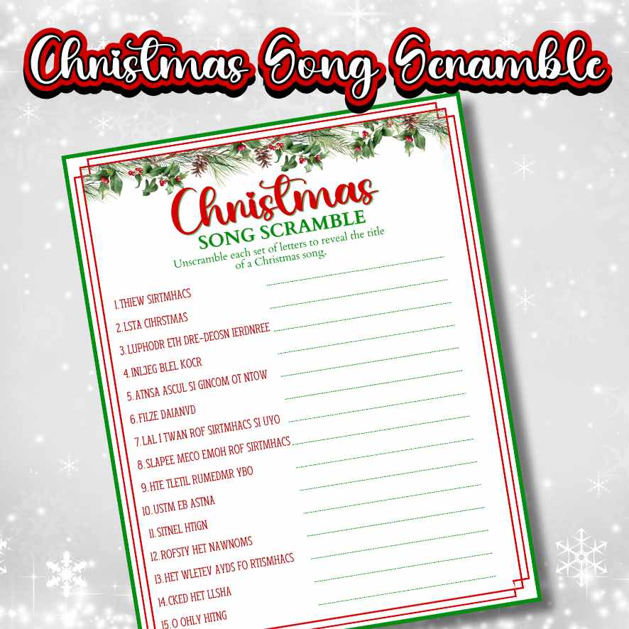 Christmas Songs Scramble