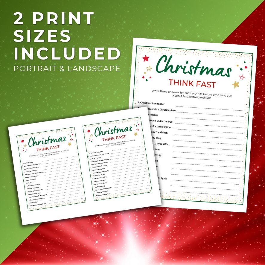christmas quick thinking game