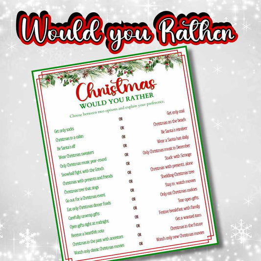Would You Rather - Xmas Edition