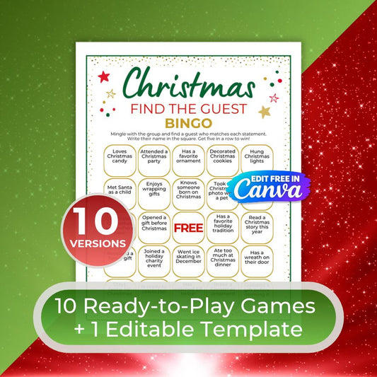 christmas find the guest bingo printable