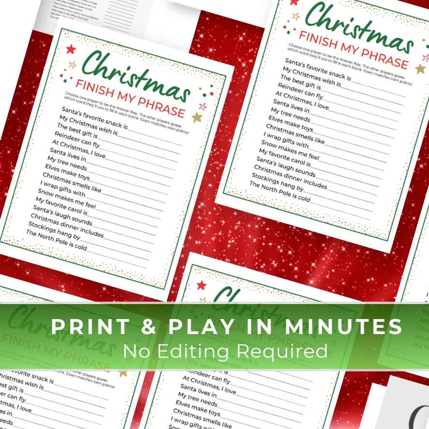 editable christmas game