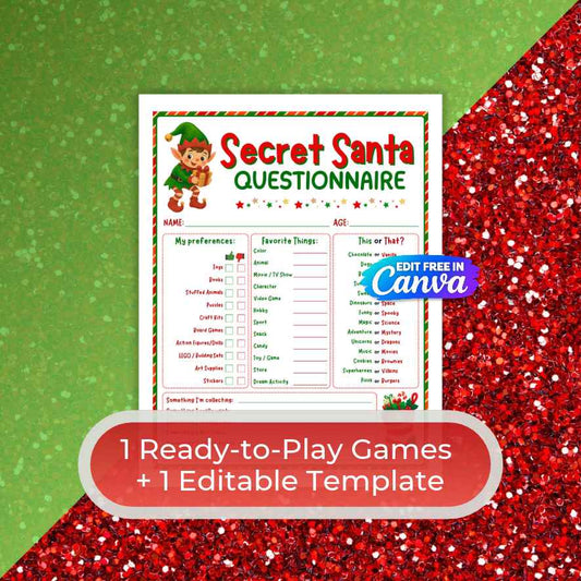 secret santa questionnaire for kids