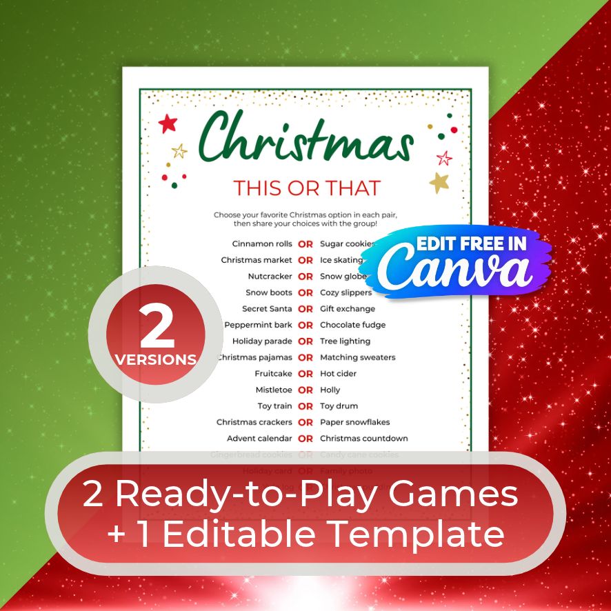 christmas this or that game printable