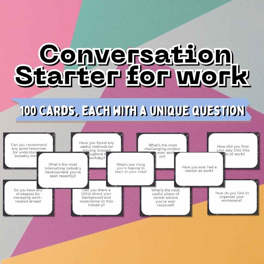 CONVERSATION STARTERS FOR WORK CARDS – The Game Room