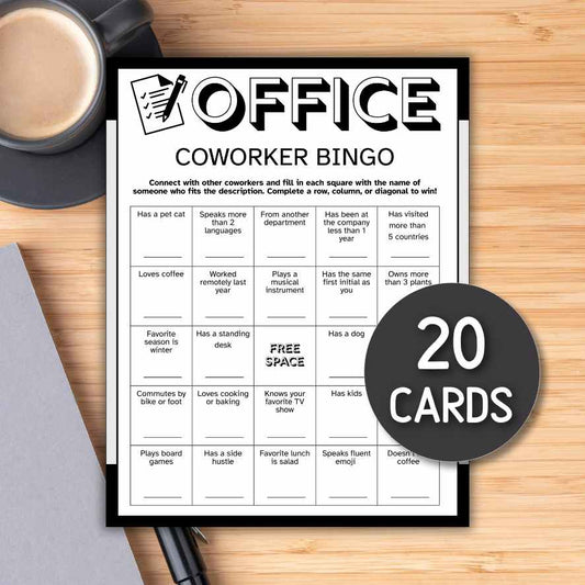 office coworker bingo game

