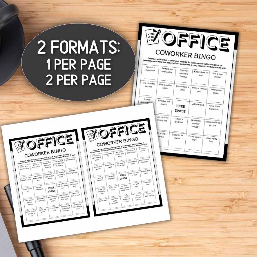 coworker bingo printable