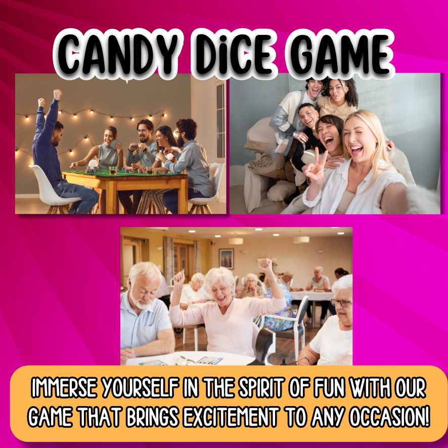 candy dice game for party instant download