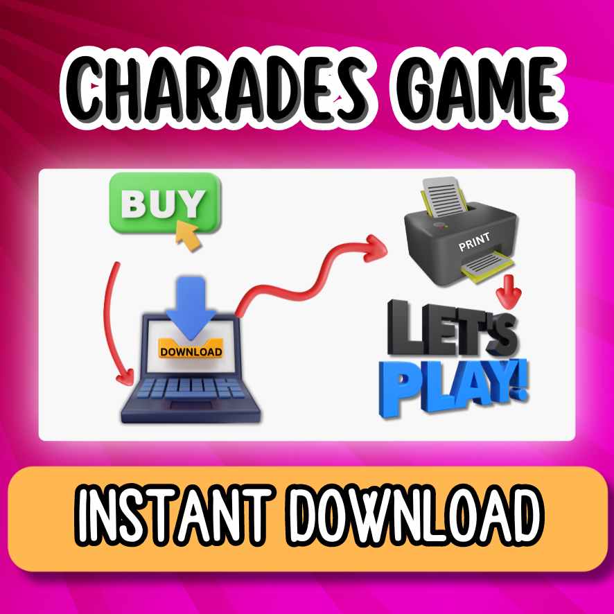 printable charades game instant download