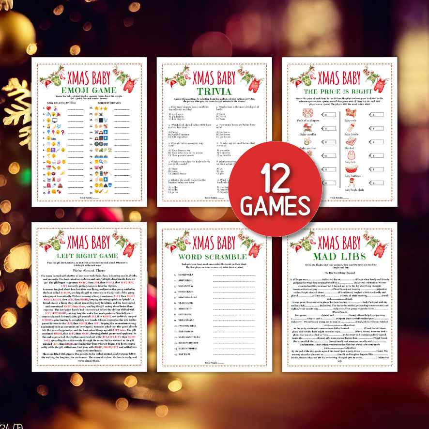 holiday baby shower games