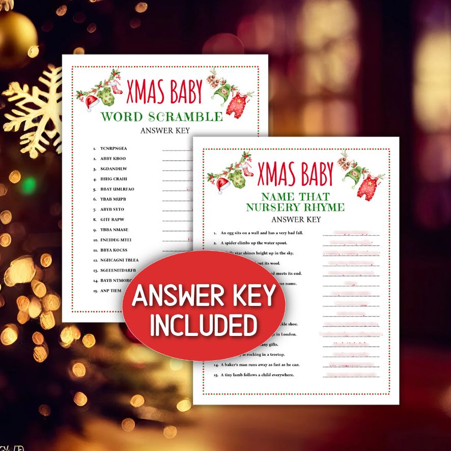 baby shower games christmas theme