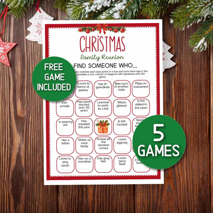 find someone who christmas game