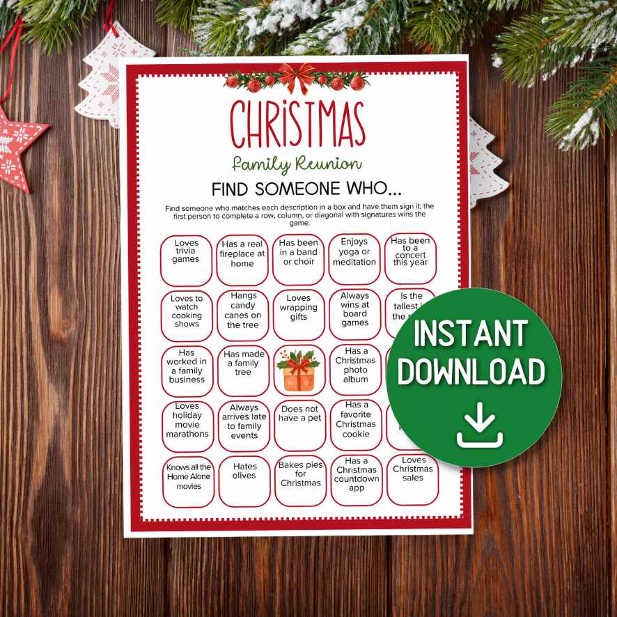 find someone who christmas