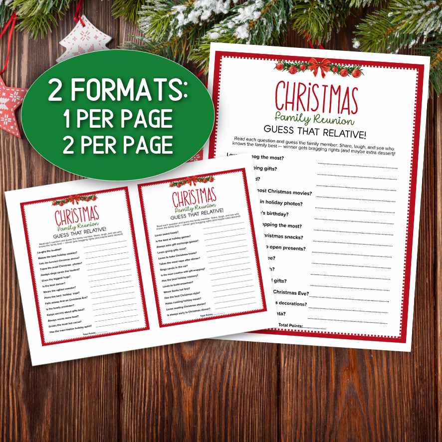 christmas party games for families