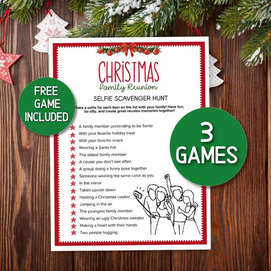 christmas family reunion selfie scavenger hunt