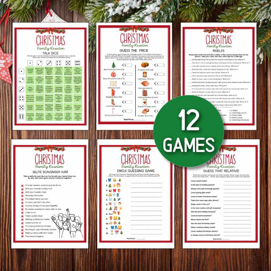 christmas games for family gatherings indoor