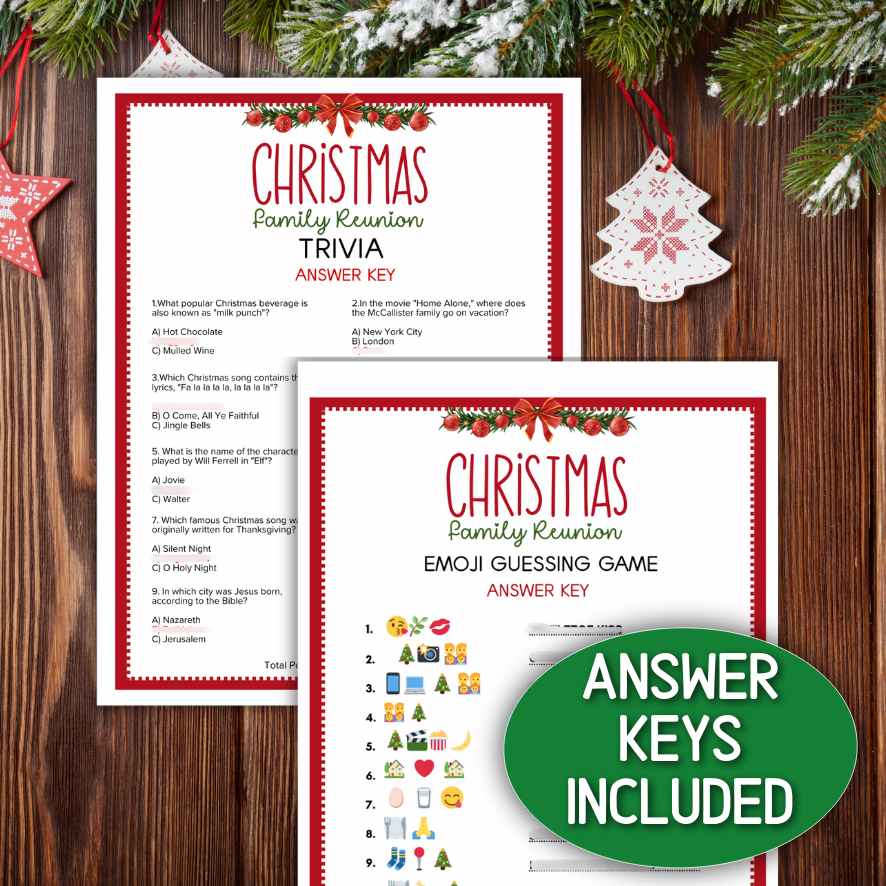 christmas party games for families
